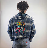 Ixchel Embroidered light Hoodie - L